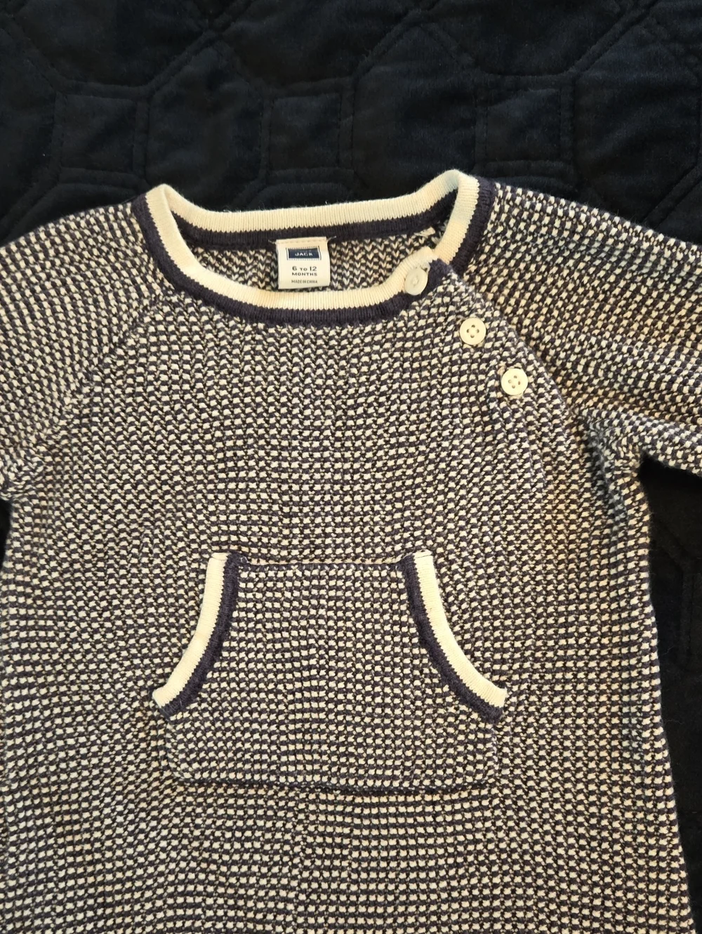 Janie and Jack Vintage Inspired Sweater Knit One-Piece Romper
